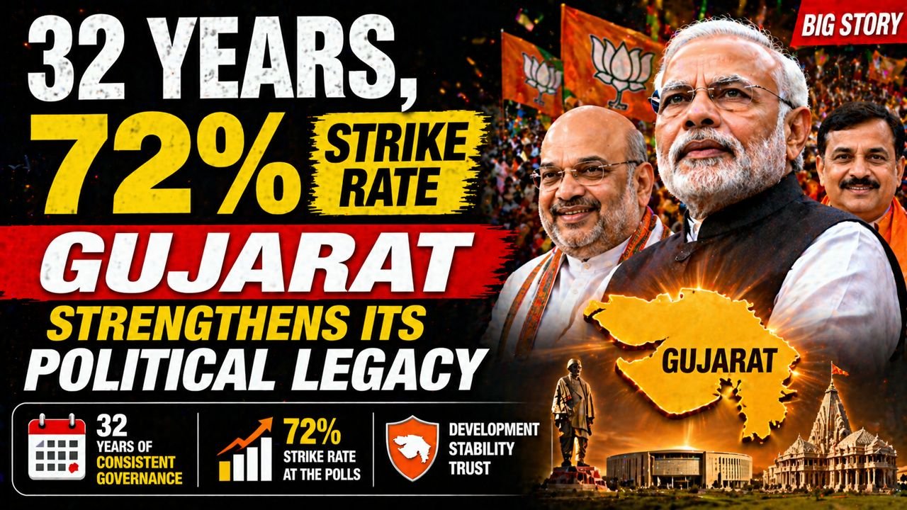 32 Years, 72% Strike Rate: Gujarat Strengthens Its Political Legacy