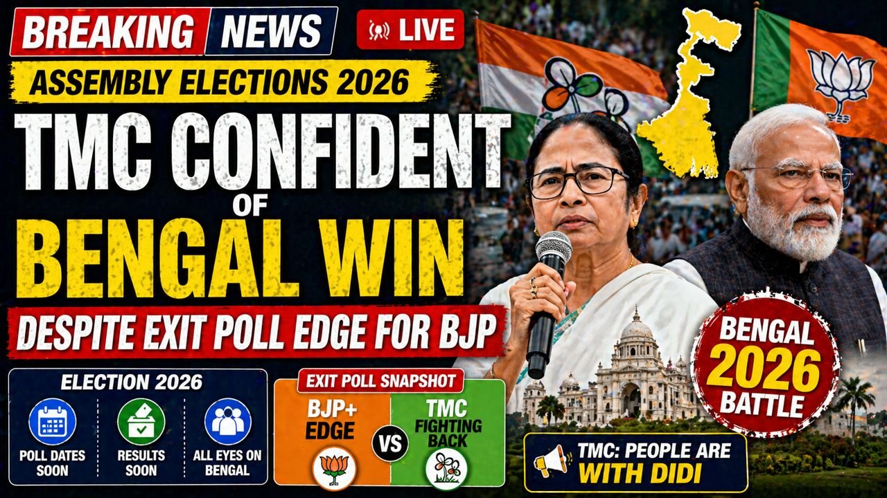 Assembly Elections 2026 LIVE: TMC Confident of Bengal Win Despite Exit Poll Edge for BJP