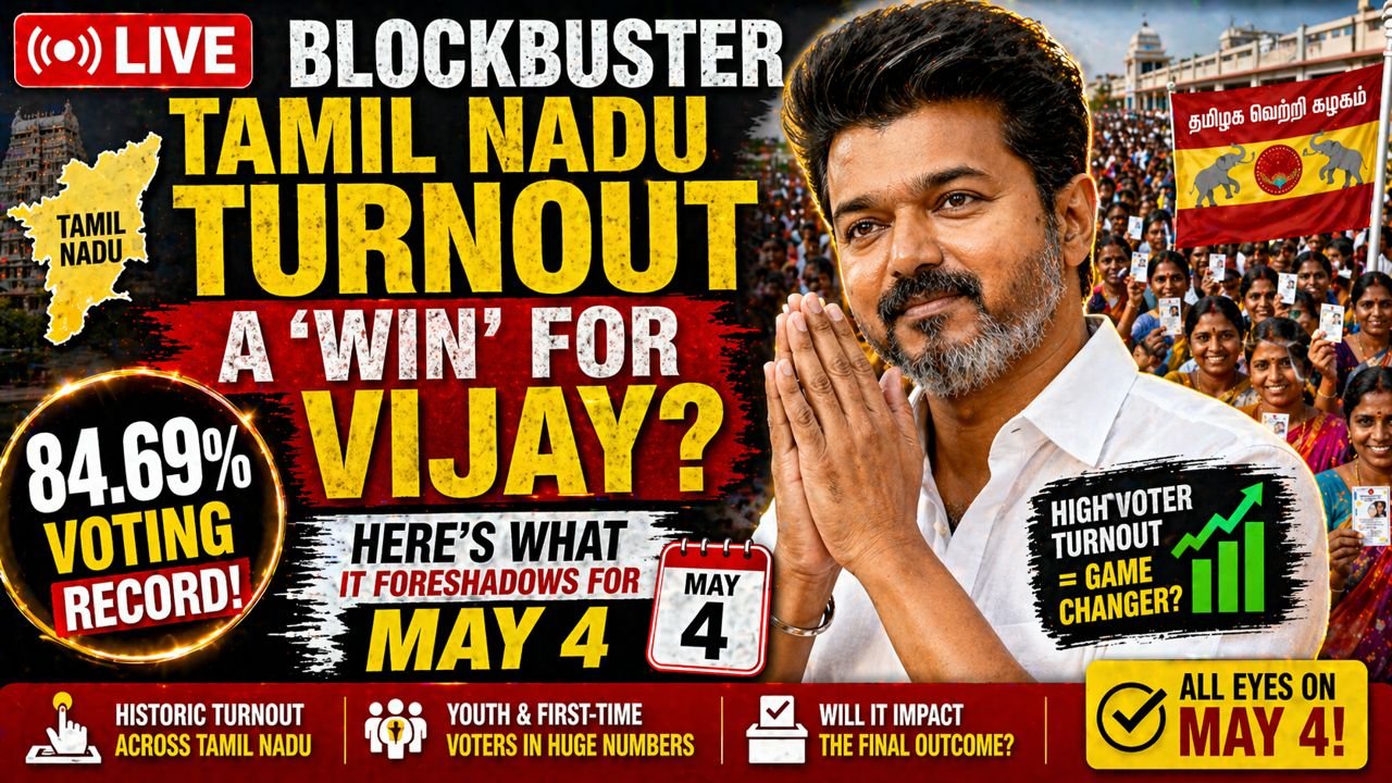 Blockbuster Tamil Nadu Turnout A 'Win' For Vijay? Here's What 84.69% Voting Foreshadows For May 4