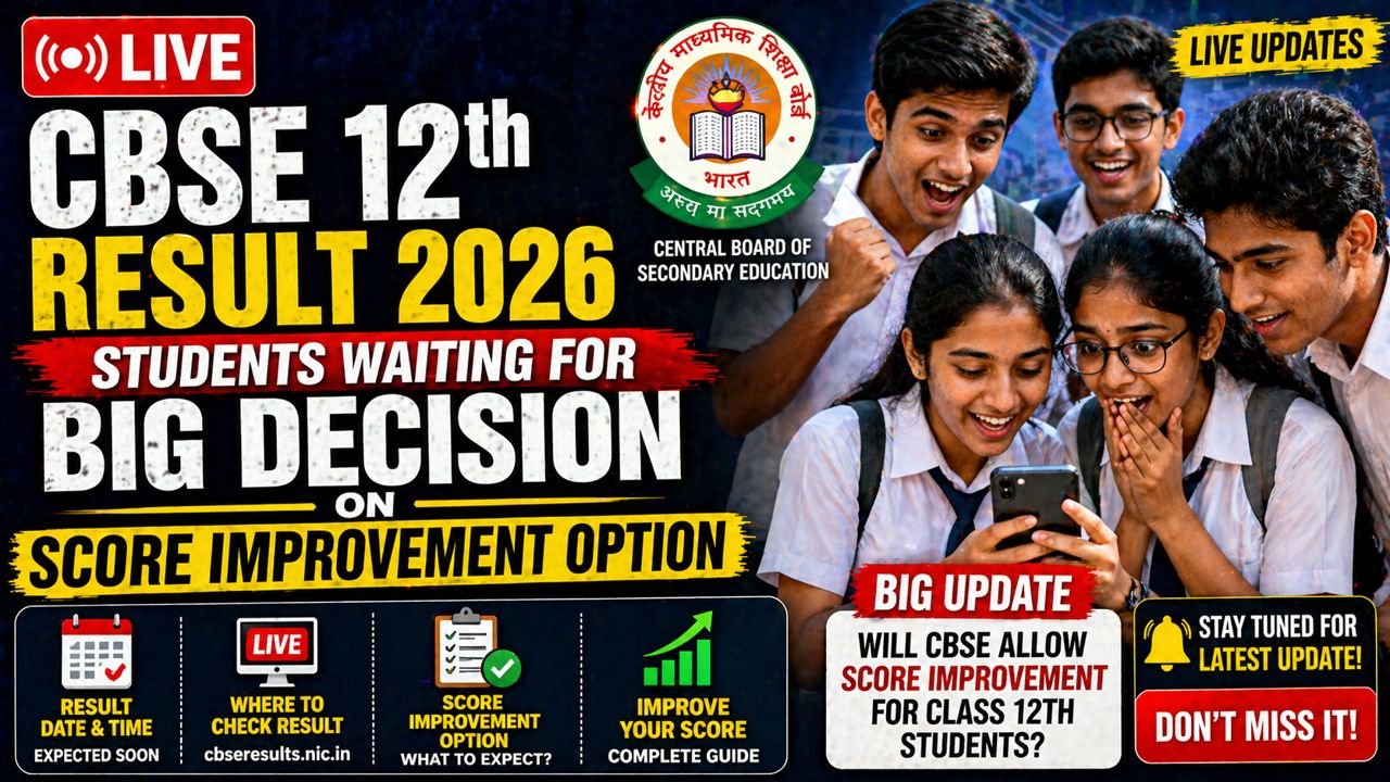 CBSE 12th Result 2026 LIVE: Students Waiting for BIG Decision on Score Improvement Option