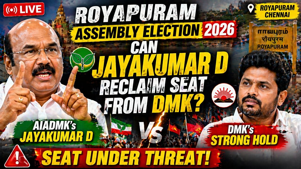Royapuram Assembly Election 2026: Can AIADMK's Jayakumar D reclaim seat from DMK?