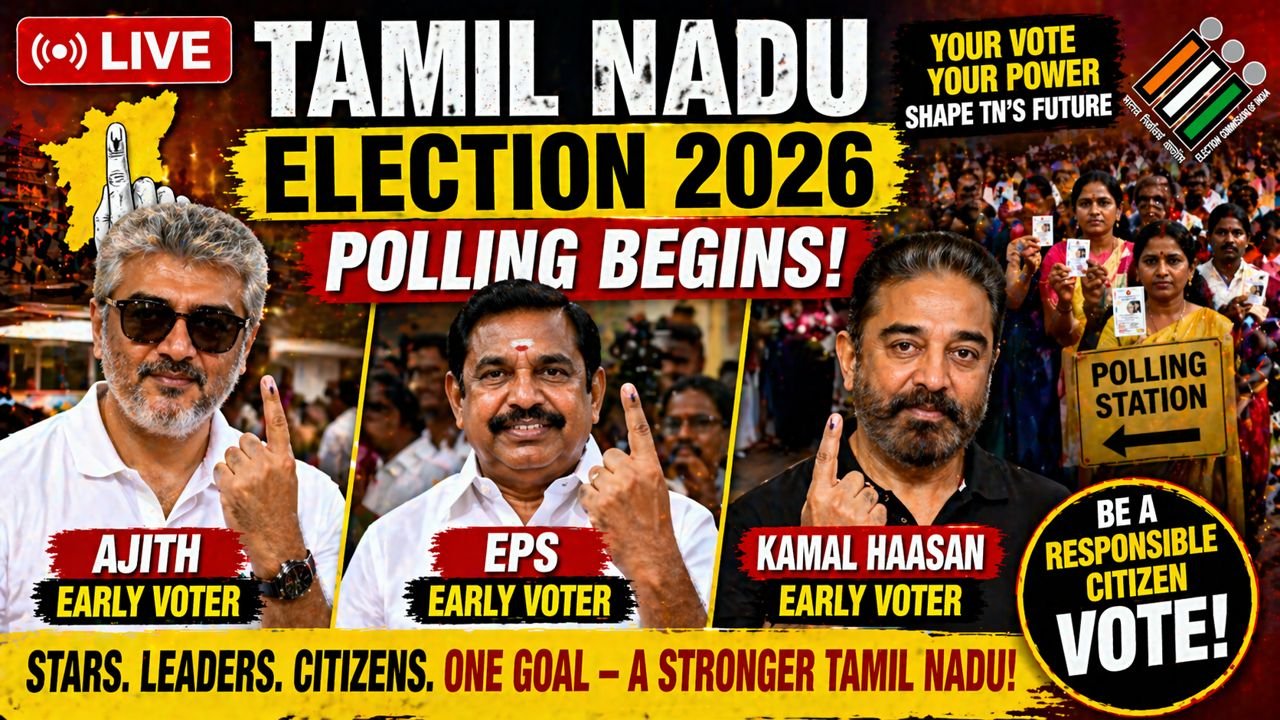 Tamil Nadu Election 2026: Ajith, EPS & Kamal Haasan Among Early Voters As Polling Begins