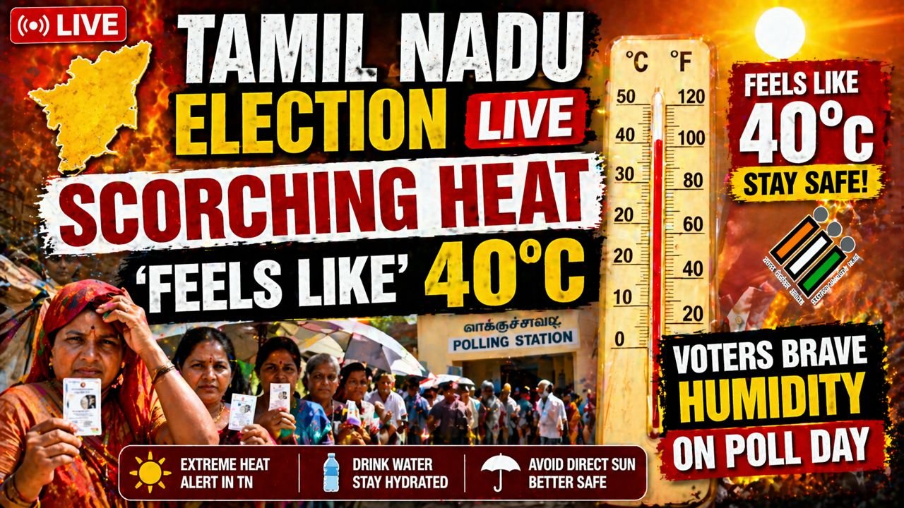 Tamil Nadu Election: Scorching Heat, ‘Feels Like’ 40°C As Voters Brave Humidity On Poll Day
