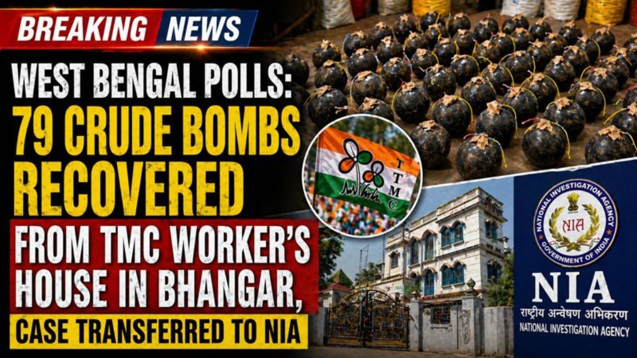 West Bengal Polls: 79 Crude Bombs Recovered from TMC Worker’s House in Bhangar, Case Transferred to NIA