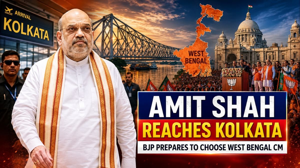 Amit Shah Reaches Kolkata as BJP Prepares to Choose West Bengal CM Ahead of Historic Swearing-In