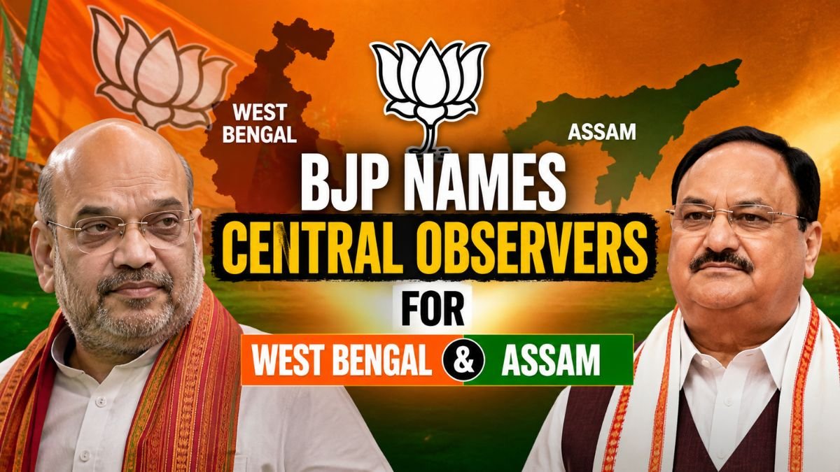 BJP Names Central Observers For West Bengal And Assam