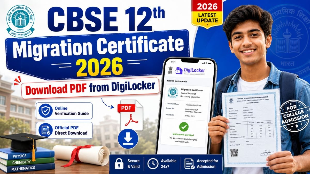 CBSE 12th Migration Certificate 2026 - Download PDF from DigiLocker