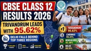 CBSE Class 12 Results 2026 – Trivandrum Leads With 95.62% as Delhi Falls Behind Top Three Regions