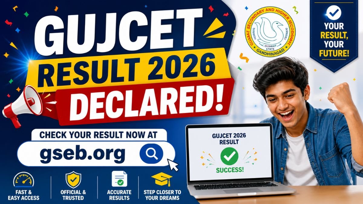 GUJCET Result 2026 Declared at gseb.org