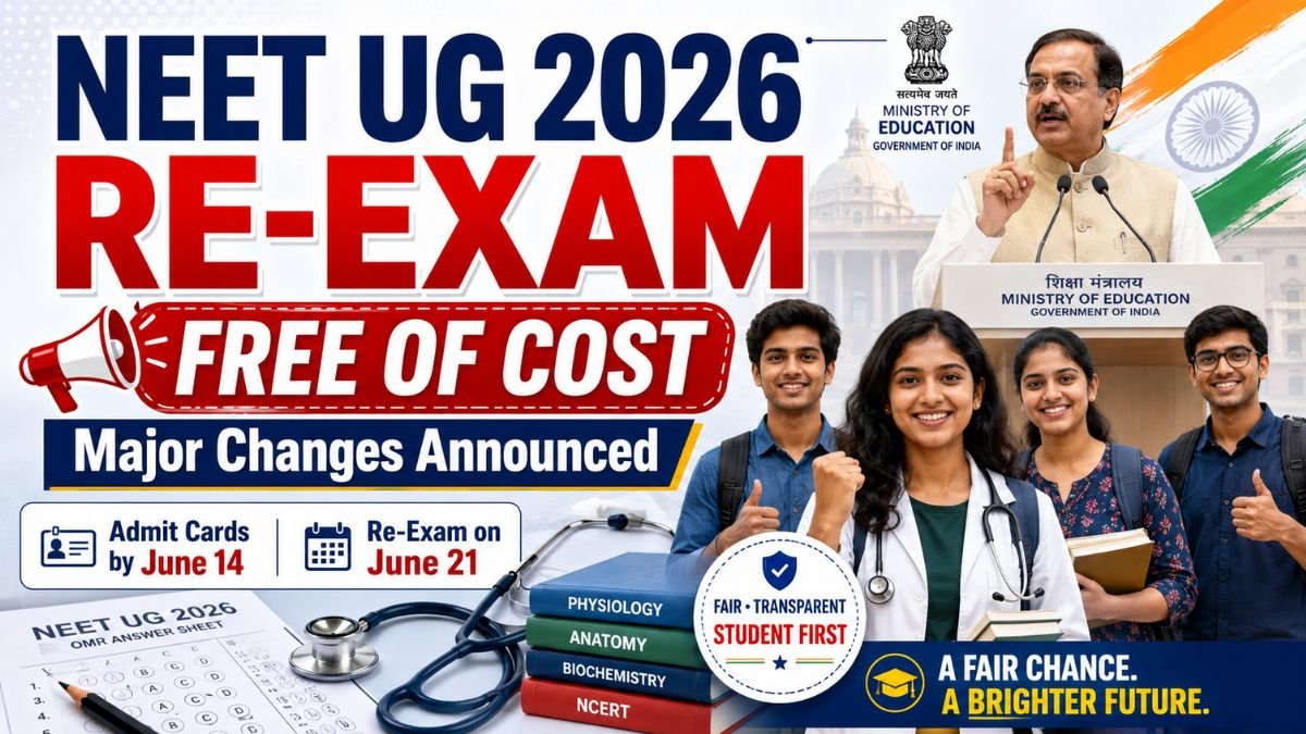 NEET UG 2026 Re-Exam Free of Cost, Education Minister Announces Major Changes