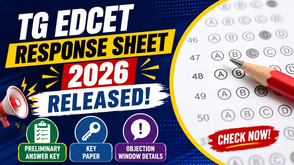 TG EDCET Response Sheet 2026 Released - Preliminary Answer Key, Key Paper and Objection Window Details