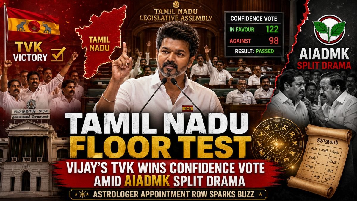 Tamil Nadu Floor Test - Vijay’s TVK Wins Confidence Vote Amid AIADMK Split Drama and Astrologer Appointment Row