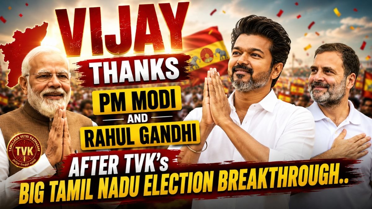 Vijay Thanks PM Modi And Rahul Gandhi After TVK’s Big Tamil Nadu Election Breakthrough